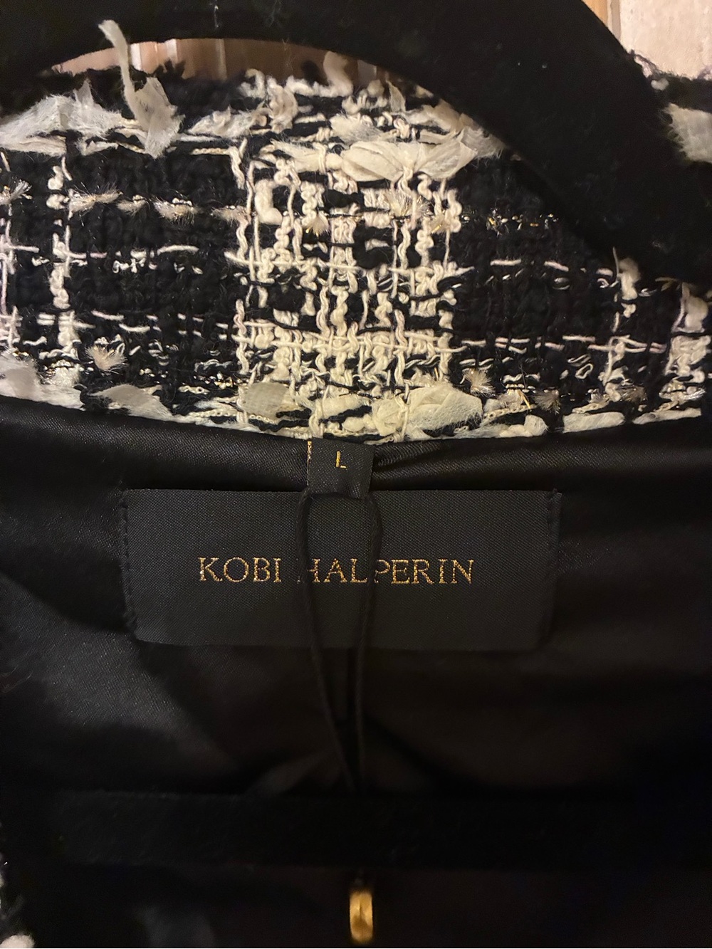Kobi Halperin Danni Chain-Embellished Frayed Tweed Vest - Picture 5 of 6